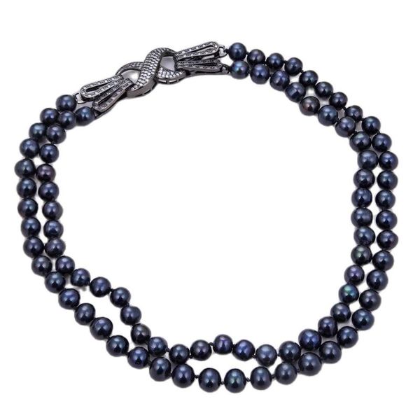 chokers jk 2rows 9-10mm natural black round pearl necklace cz clasp for women lady jewelry gift, Golden;silver
chokers jk 2rows 9-10mm natural black round pearl necklace cz clasp for women lady jewelry gift, Golden;silver