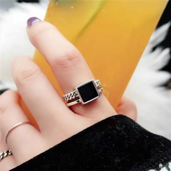 hbp korean east gate fashion square rubber drop chain ring, heavy industry twist design, personalized niche ring, Silver
hbp korean east gate fashion square rubber drop chain ring, heavy industry twist design, personalized niche ring, Silver