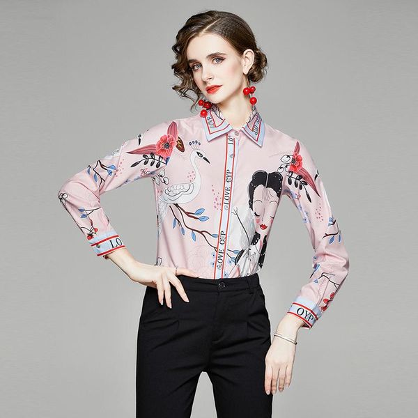 women's blouses & shirts korean fashion clothing women 2021 office lady full turn-down collar print work clothes autumn, White
women's blouses & shirts korean fashion clothing women 2021 office lady full turn-down collar print work clothes autumn, White
