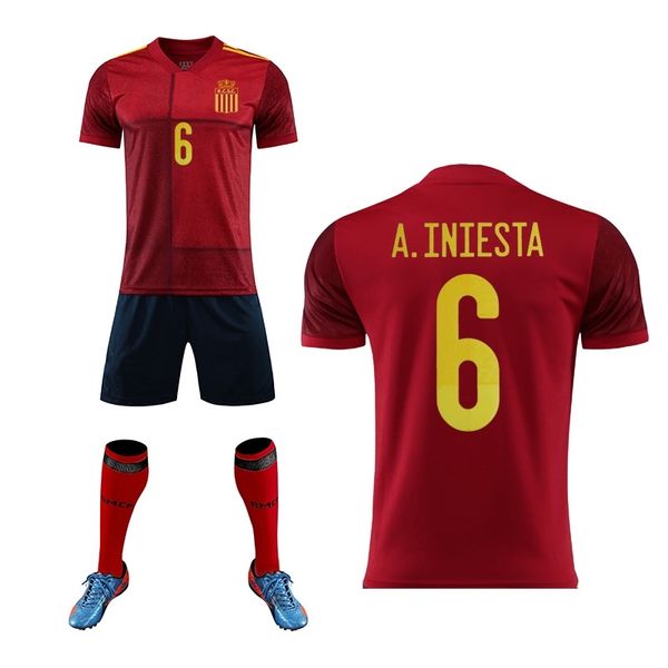 2020 cup shirt spain home and away national team ramos football suit with children, Black;white
2020 cup shirt spain home and away national team ramos football suit with children, Black;white
