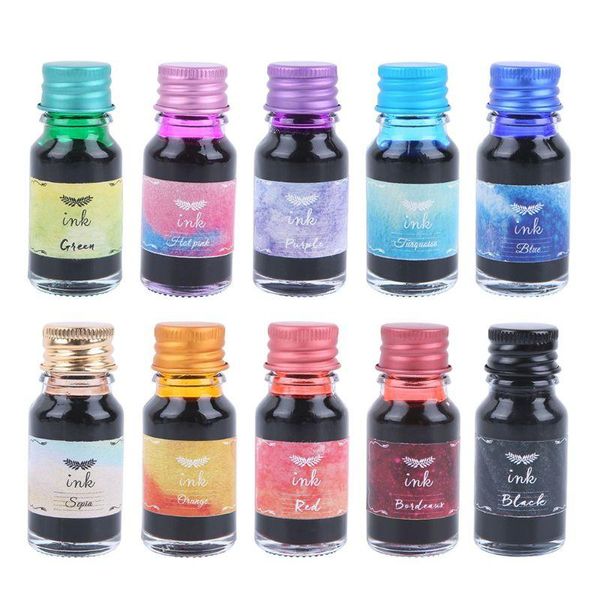 10pcs 10ml colorful fountain pen ink refilling inks stationery school supplies, Black;red
10pcs 10ml colorful fountain pen ink refilling inks stationery school supplies, Black;red