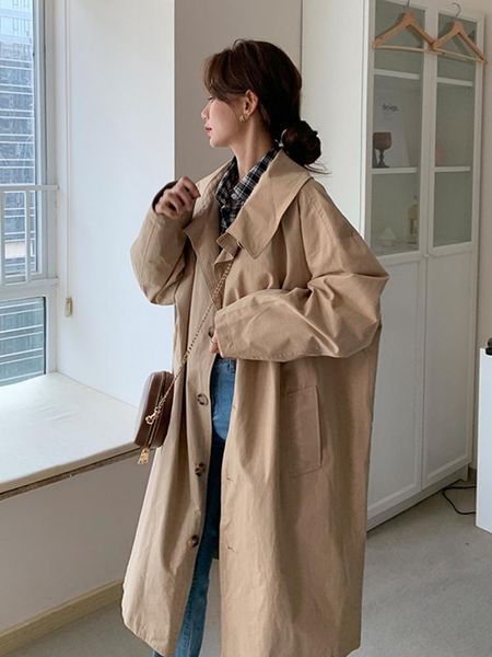 women's trench coats windbreaker women 2021 british style in the long temperament long-sleeved small coat autumn high-end jacket, Tan;black
women's trench coats windbreaker women 2021 british style in the long temperament long-sleeved small coat autumn high-end jacket, Tan;black