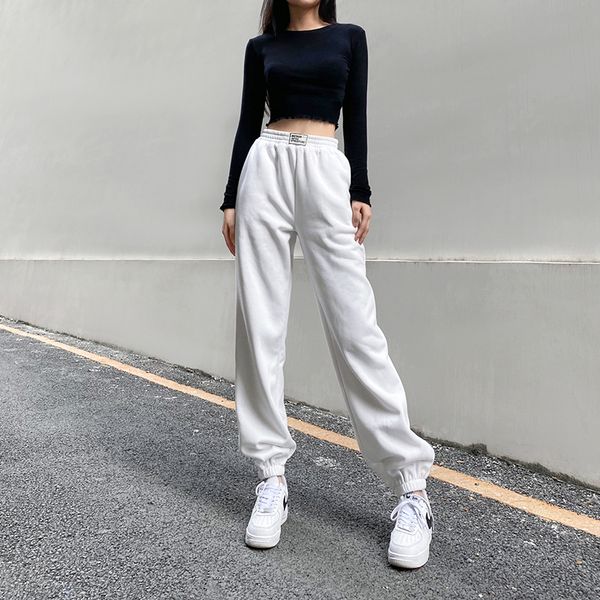 elastic high waist casual sporty pants for women harajuku korean style basic trouser 2021 gothic female joggers, Black;white
elastic high waist casual sporty pants for women harajuku korean style basic trouser 2021 gothic female joggers, Black;white