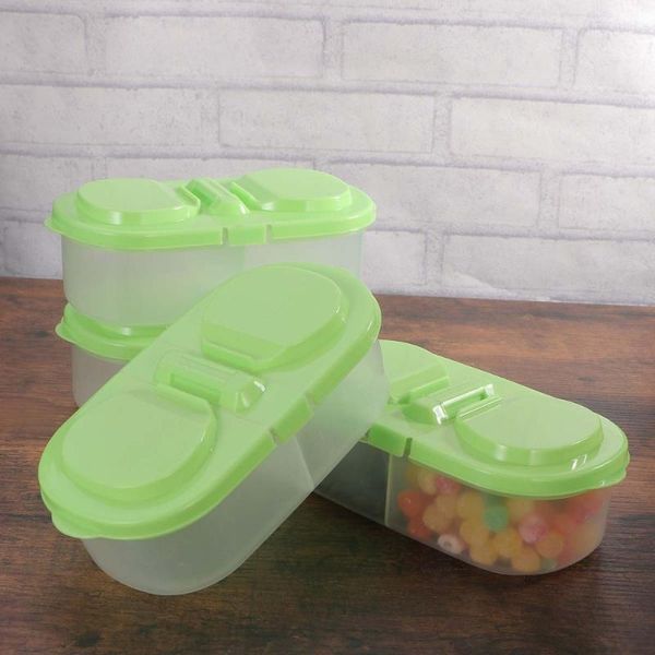 900ml 2-compartments stackable refrigerator storage box container with lid (purple) bottles & jars 
900ml 2-compartments stackable refrigerator storage box container with lid (purple) bottles & jars