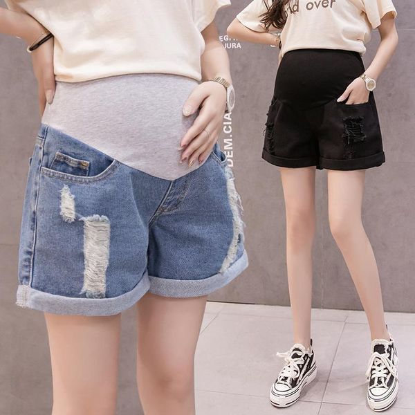 8816# summer casual denim maternity shorts elastic waist belly short jeans for pregnant women ripped hole loose pregnancy bottoms, White
8816# summer casual denim maternity shorts elastic waist belly short jeans for pregnant women ripped hole loose pregnancy bottoms, White