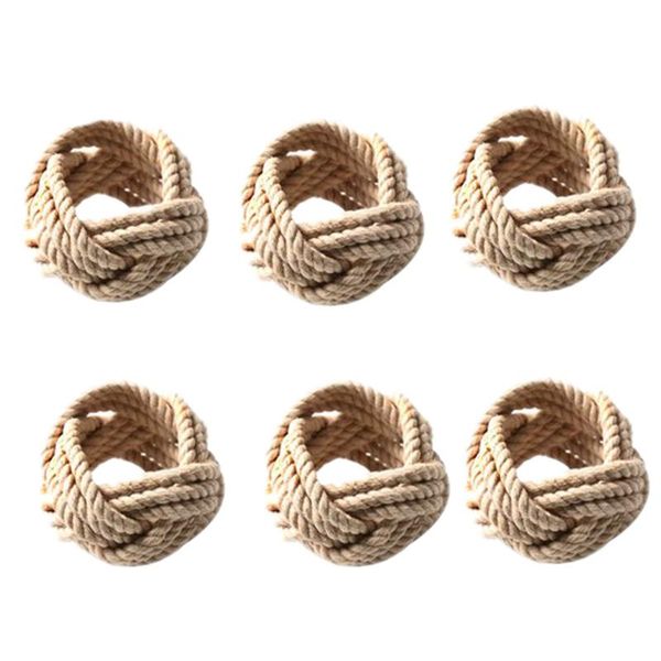 napkin rings lber 12pcs natural jute loop cord woven buckle corded waxed twine