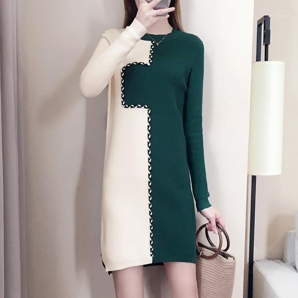casual dresses fashion hit color women sweater dress long sleeve vintage hand wrap warm knitting elegant spring fall clothing s-xl, Black;gray
casual dresses fashion hit color women sweater dress long sleeve vintage hand wrap warm knitting elegant spring fall clothing s-xl, Black;gray