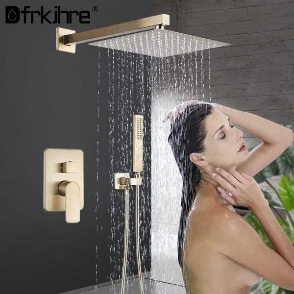 brushed gold rainfall shower faucet set bathroom wall mounted shower system embedded box mixer tap faucet
brushed gold rainfall shower faucet set bathroom wall mounted shower system embedded box mixer tap faucet