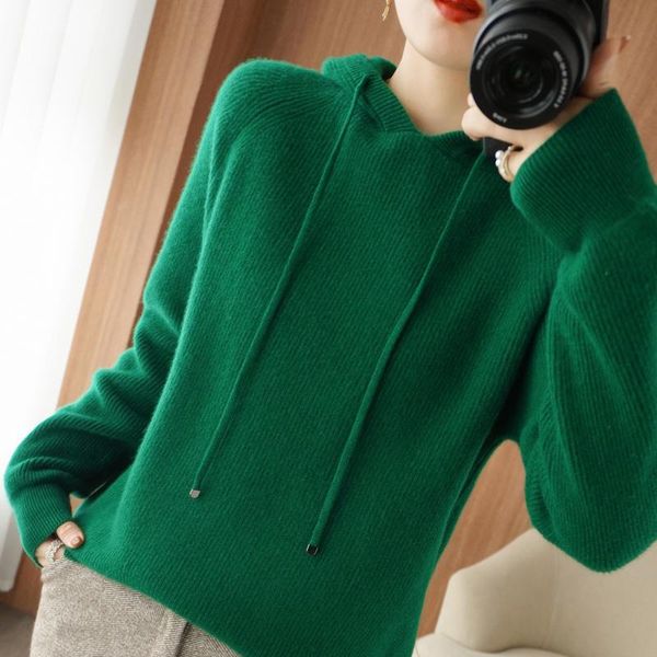 women's sweaters 2021 autumn and winter hooded cashmere sweater, White;black
women's sweaters 2021 autumn and winter hooded cashmere sweater, White;black