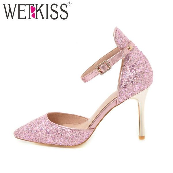 dress shoes wetkiss ankle strap thin high heels women sandals bling buckle pointed toe crystal footwear summer wedding ladies big size, Black
dress shoes wetkiss ankle strap thin high heels women sandals bling buckle pointed toe crystal footwear summer wedding ladies big size, Black