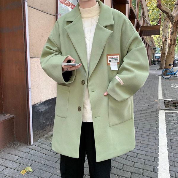 men's jackets pr 2021 medium carewoolen coat autumn hong kong style jacket streetwear hip hop coats male casual loose outerwear, Black;brown
men's jackets pr 2021 medium carewoolen coat autumn hong kong style jacket streetwear hip hop coats male casual loose outerwear, Black;brown