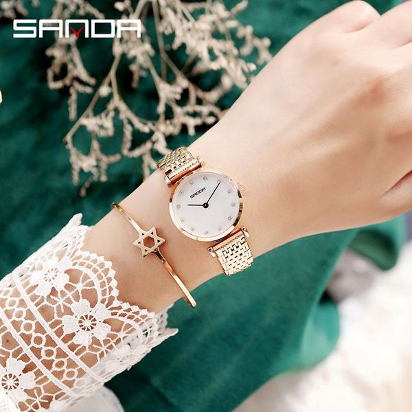wristwatches sanda women watch 2021 fashion diamond ladies stainless steel gold mesh strap female quartz, Slivery;brown
wristwatches sanda women watch 2021 fashion diamond ladies stainless steel gold mesh strap female quartz, Slivery;brown