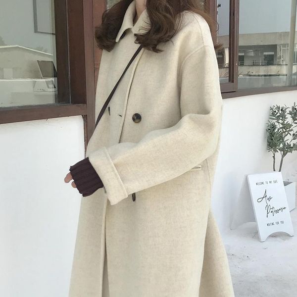 women's wool & blends women woolen coat loose add cotton thicken long over-the-knee wind warm winter parkas jacket730, Black
women's wool & blends women woolen coat loose add cotton thicken long over-the-knee wind warm winter parkas jacket730, Black