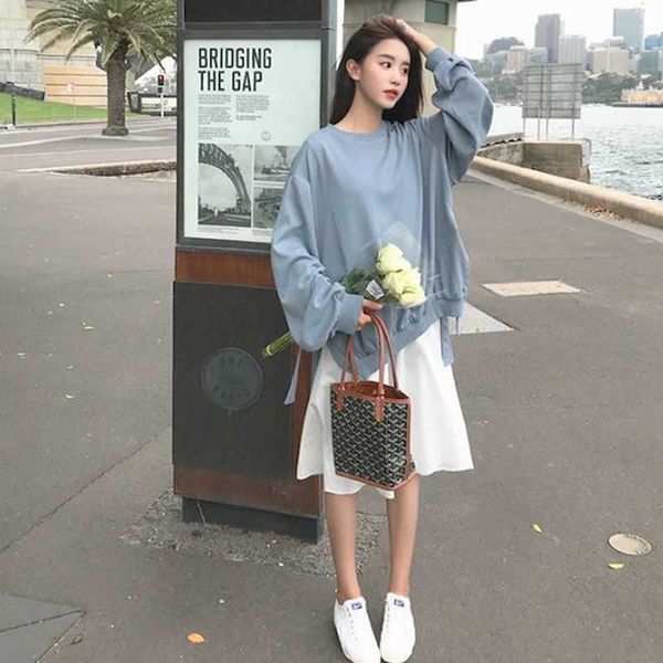 women's hoodies & sweatshirts spring autumn women suits pullover skirt ins half-length lazy korean student loose academy 2 piece s, Black
women's hoodies & sweatshirts spring autumn women suits pullover skirt ins half-length lazy korean student loose academy 2 piece s, Black