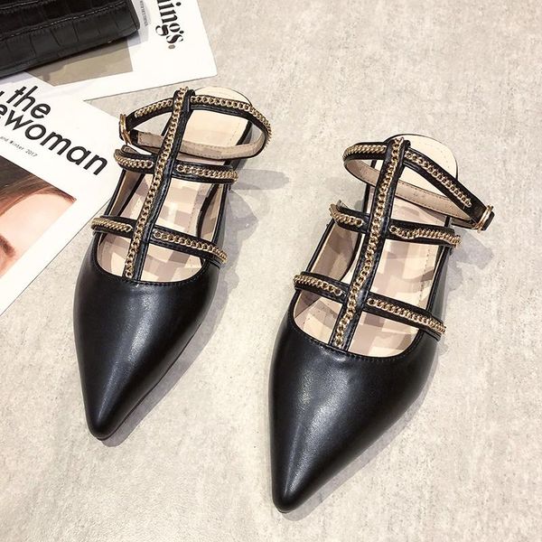 sandals women slippers mules shoes flats pointed toe elegant fashion slip-on loafers chain outdoor flat heeled summer, Black
sandals women slippers mules shoes flats pointed toe elegant fashion slip-on loafers chain outdoor flat heeled summer, Black