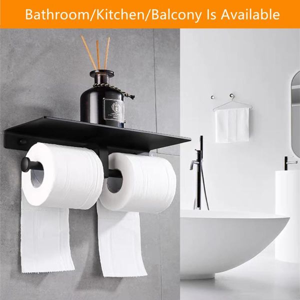 toilet paper holders rack silver/black aluminum tissue holder dual-side roll hook storage bathroom towel
toilet paper holders rack silver/black aluminum tissue holder dual-side roll hook storage bathroom towel