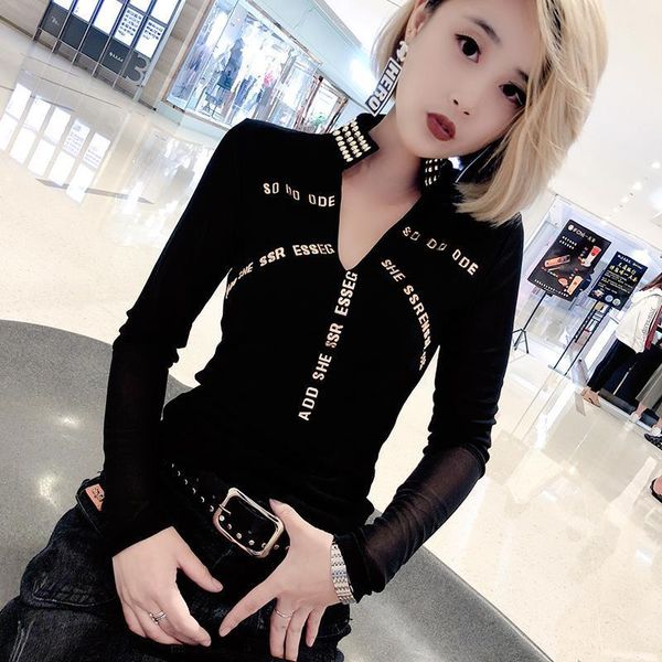 korean fashion patchwork mesh tshirt 2021 new autumn winter women long sleeve embroidery letter camiseta mujer t97917, White
korean fashion patchwork mesh tshirt 2021 new autumn winter women long sleeve embroidery letter camiseta mujer t97917, White