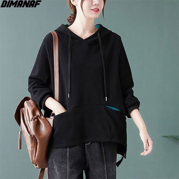 dimanaf plus size women hoodies sweatshirt patchwork colors casual style vintage cotton autumn style new women's clothing 201126, Black
dimanaf plus size women hoodies sweatshirt patchwork colors casual style vintage cotton autumn style new women's clothing 201126, Black