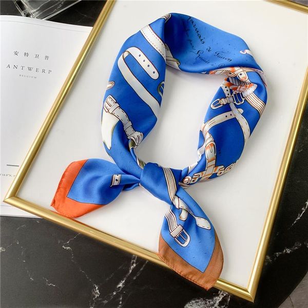 scarves 70cm square silk scarf women design print shawl lady wrap foulard neckerchief spring fashion neck hair bandana, Blue;gray
scarves 70cm square silk scarf women design print shawl lady wrap foulard neckerchief spring fashion neck hair bandana, Blue;gray