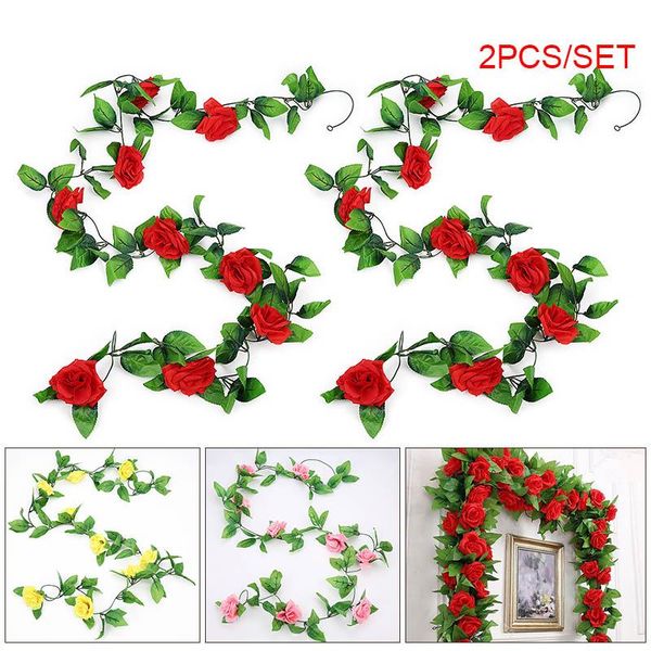 decorative flowers & wreaths 2pcs artificial rose garland fake flower vine for wedding garden decorations nds
decorative flowers & wreaths 2pcs artificial rose garland fake flower vine for wedding garden decorations nds