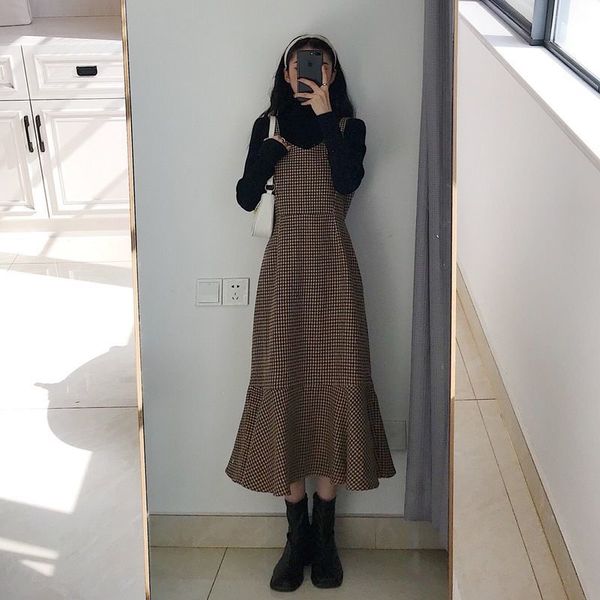 new women 2021 autumn winter sleeveless retro plaid suspender set female vintage party casual knitted sweater sets a596gr3o, Black;gray
new women 2021 autumn winter sleeveless retro plaid suspender set female vintage party casual knitted sweater sets a596gr3o, Black;gray