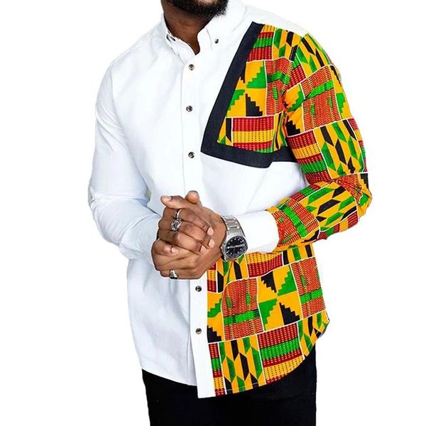 men's casual shirts spring fashion print man shirt geometric slim single-breasted blouse african 2021 gentlemen work business, White;black
men's casual shirts spring fashion print man shirt geometric slim single-breasted blouse african 2021 gentlemen work business, White;black