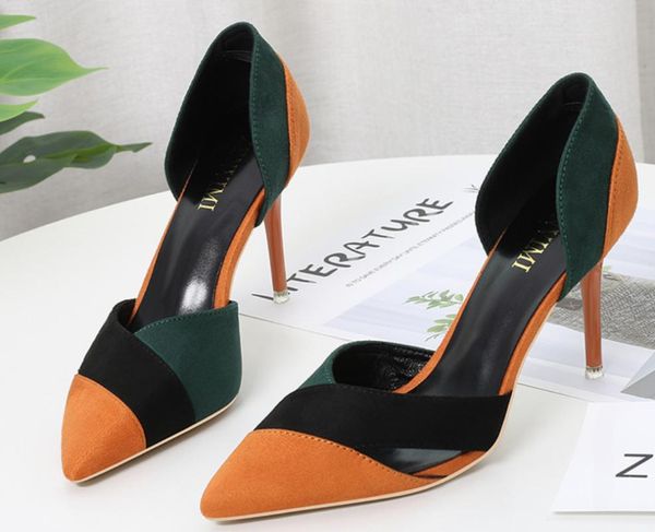dress shoes 2021 color matching hollow pointed stiletto ladies high heel sandals single women's, Black
dress shoes 2021 color matching hollow pointed stiletto ladies high heel sandals single women's, Black