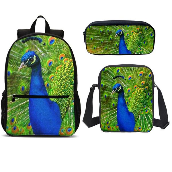 backpack 3pcs set peacock printing children school bags for teenage girls fashion designer brand daypack female backpacks mochila escolar
backpack 3pcs set peacock printing children school bags for teenage girls fashion designer brand daypack female backpacks mochila escolar