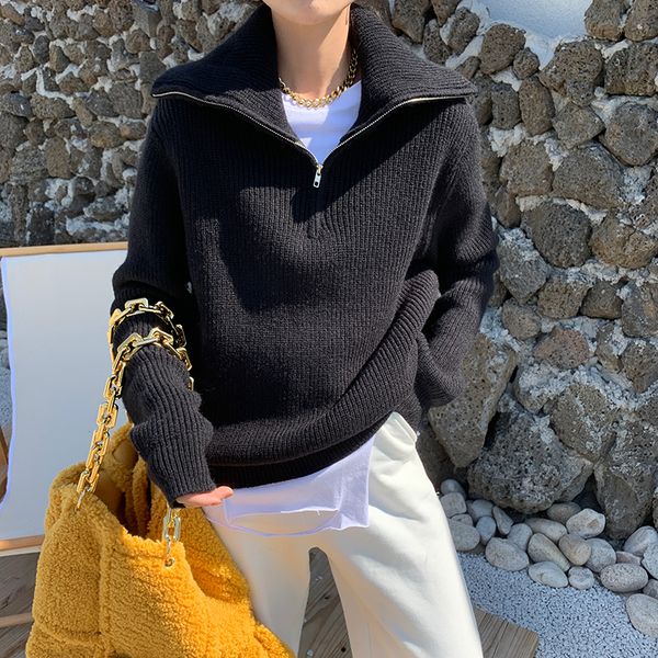 2021 ol outwear pullovers thick warm bottoming sweater women new autumn winter elegant turtleneck zipper knitted sweaters w9o8, White;black
2021 ol outwear pullovers thick warm bottoming sweater women new autumn winter elegant turtleneck zipper knitted sweaters w9o8, White;black