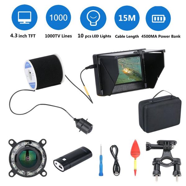 1000tvl ice fish finder underwater fishing camera 4.3" monitor 10pcs led night vision 160 degrees sea wheel camera 15/30m
1000tvl ice fish finder underwater fishing camera 4.3" monitor 10pcs led night vision 160 degrees sea wheel camera 15/30m