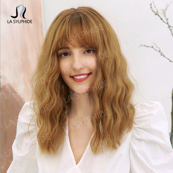 synthetic wigs short curly golden brand air bangs, Black 
synthetic wigs short curly golden brand air bangs, Black