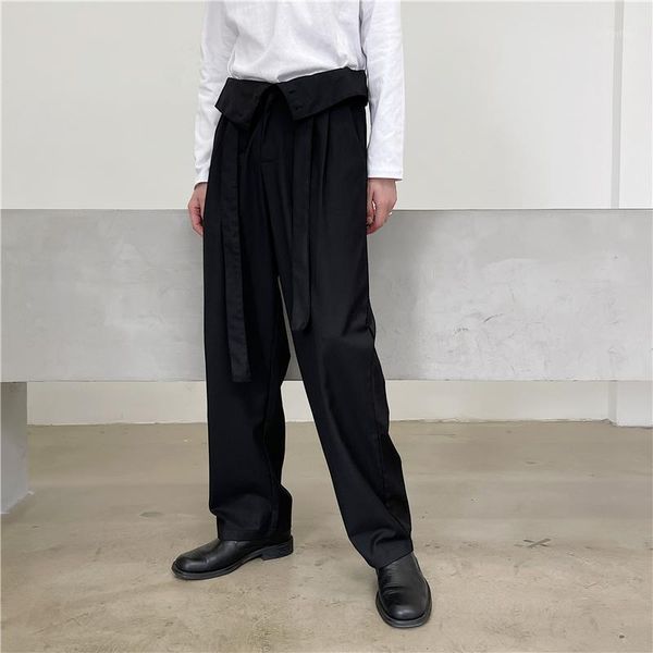 men's pants high waist can be folded design casual pant men korean harajuku streetwear trend fashion loose wide leg man trousers, Black
men's pants high waist can be folded design casual pant men korean harajuku streetwear trend fashion loose wide leg man trousers, Black