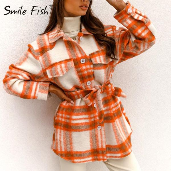 women's wool & blends autumn 2021 fashion women plaid coats sashes loose casual lady jackets khaki wools warm winter girls outwear g323, Black
women's wool & blends autumn 2021 fashion women plaid coats sashes loose casual lady jackets khaki wools warm winter girls outwear g323, Black