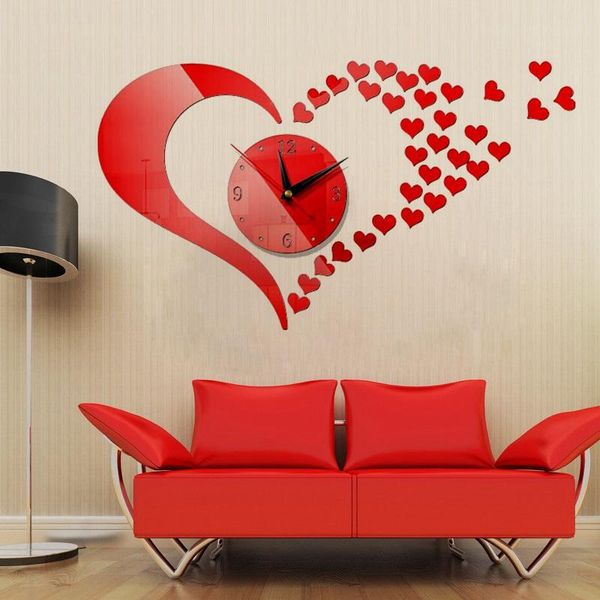 wall clocks modern art diy 3d clock home decor acrylic mirror hrart stickers for living room decoration and wedding
wall clocks modern art diy 3d clock home decor acrylic mirror hrart stickers for living room decoration and wedding