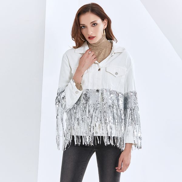 patchwork sequin tassel womens jacket coat lapel collar long sleeve loose oversized for female casual coats new, Black;brown
patchwork sequin tassel womens jacket coat lapel collar long sleeve loose oversized for female casual coats new, Black;brown