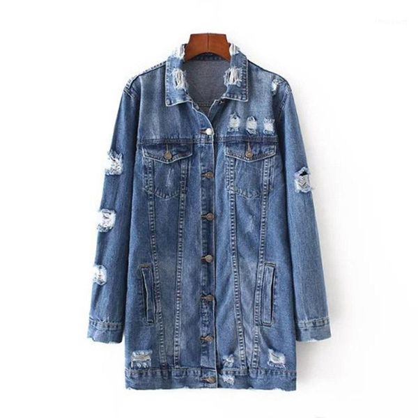 women's jackets fashion spring autumn women long denim coat with pocket sleeves hole jeans outwear ladies girls casual jacket abrigos m, Black;brown
women's jackets fashion spring autumn women long denim coat with pocket sleeves hole jeans outwear ladies girls casual jacket abrigos m, Black;brown