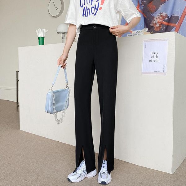 women's pants & capris trendy spring summer women high waist solid color loose split long casual female straight ladies black, Black;white
women's pants & capris trendy spring summer women high waist solid color loose split long casual female straight ladies black, Black;white