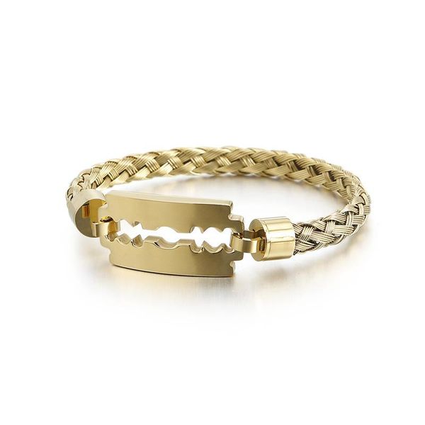link, chain fashion personality checkered stainless steel bangle wire woven bracelet for men's accessories, Black
link, chain fashion personality checkered stainless steel bangle wire woven bracelet for men's accessories, Black