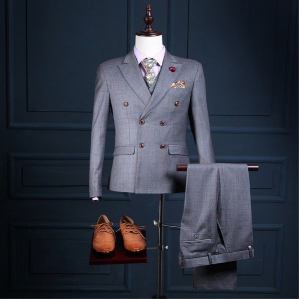 men's suits & blazers gray plaid suits, custom-made, groomsmen, man's jacket (jacket + pants vest tie) o70f, White;black
men's suits & blazers gray plaid suits, custom-made, groomsmen, man's jacket (jacket + pants vest tie) o70f, White;black