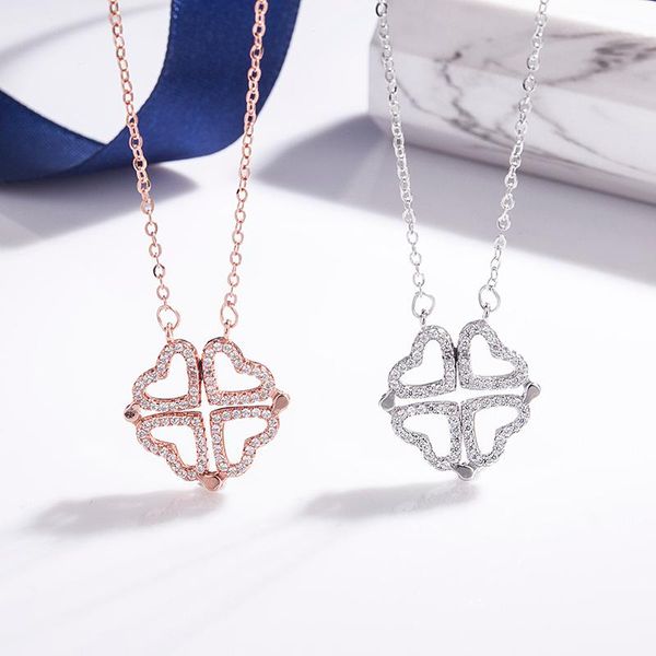 chains buyee 100% 925 sterling silver heart pendant necklace women can be split into 4 heart-shape clover for jewelry
chains buyee 100% 925 sterling silver heart pendant necklace women can be split into 4 heart-shape clover for jewelry