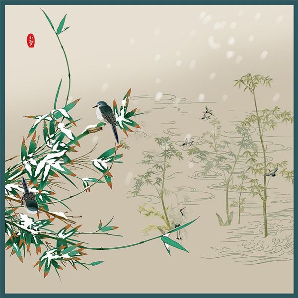 scarves chinese solar terms 100 silk printing 90cm square scarf luxury women shawl wrap bandana lady gift, Blue;gray
scarves chinese solar terms 100 silk printing 90cm square scarf luxury women shawl wrap bandana lady gift, Blue;gray
