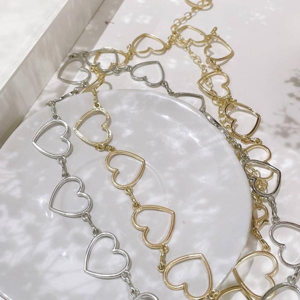 chains millennium girl love metal waist chain stylish harajuku belt, Silver 
chains millennium girl love metal waist chain stylish harajuku belt, Silver