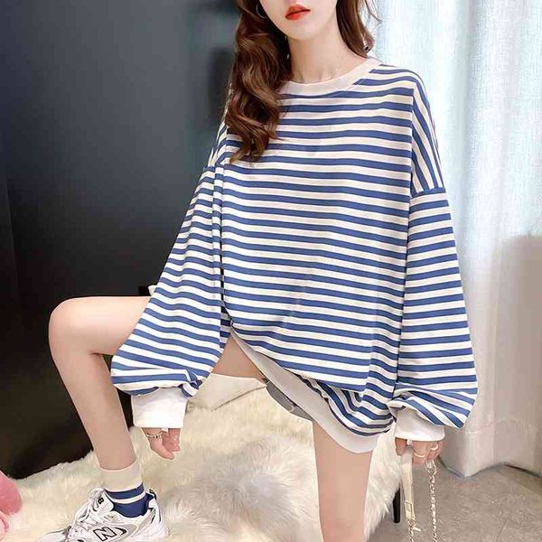 6535 fish scale 2021 autumn korean round neck stripe long sleeve loose women's sweater, Black
6535 fish scale 2021 autumn korean round neck stripe long sleeve loose women's sweater, Black