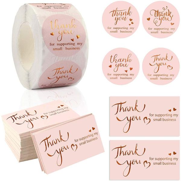 gift wrap 500pcs/roll thank you stickers 50pcs thanks greeting card for supporting my small business candy bag paper seal label favor
gift wrap 500pcs/roll thank you stickers 50pcs thanks greeting card for supporting my small business candy bag paper seal label favor
