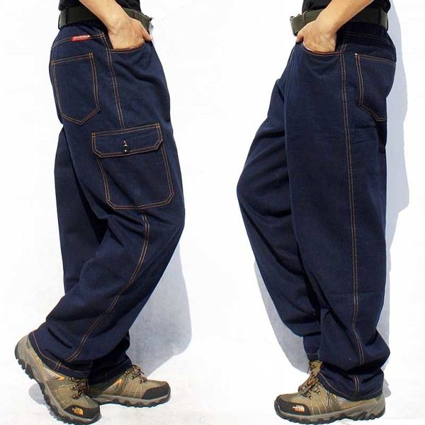 2021 new plus size labor wears baggy loose hip hop pants loaded casual denim jeans multi pocket big straight men's clothes jq2u, Blue
2021 new plus size labor wears baggy loose hip hop pants loaded casual denim jeans multi pocket big straight men's clothes jq2u, Blue