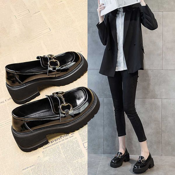 spring 2022 new thick soled solid color leisure leffer inner elevated leather single shoes women's short boots, Black
spring 2022 new thick soled solid color leisure leffer inner elevated leather single shoes women's short boots, Black