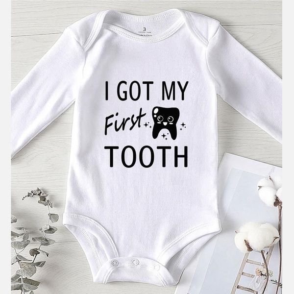 newborn baby romper winter i got my first tooth printing toddler jumpsuits girl boy infant outfit long sleeve kids clothing, Blue
newborn baby romper winter i got my first tooth printing toddler jumpsuits girl boy infant outfit long sleeve kids clothing, Blue