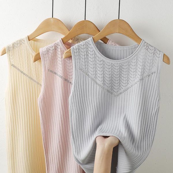 women's tanks & camis ice silk camisole inner base ins tide spring and summer knitted sleeveless , hollow drills cute cami, White
women's tanks & camis ice silk camisole inner base ins tide spring and summer knitted sleeveless , hollow drills cute cami, White