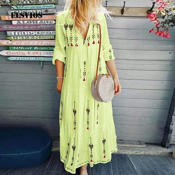 casual dresses elsvios women ankle-length floral print vintage dress elegant v-neck long sleeve tassel female autumn maxi 5xl, Black;gray
casual dresses elsvios women ankle-length floral print vintage dress elegant v-neck long sleeve tassel female autumn maxi 5xl, Black;gray