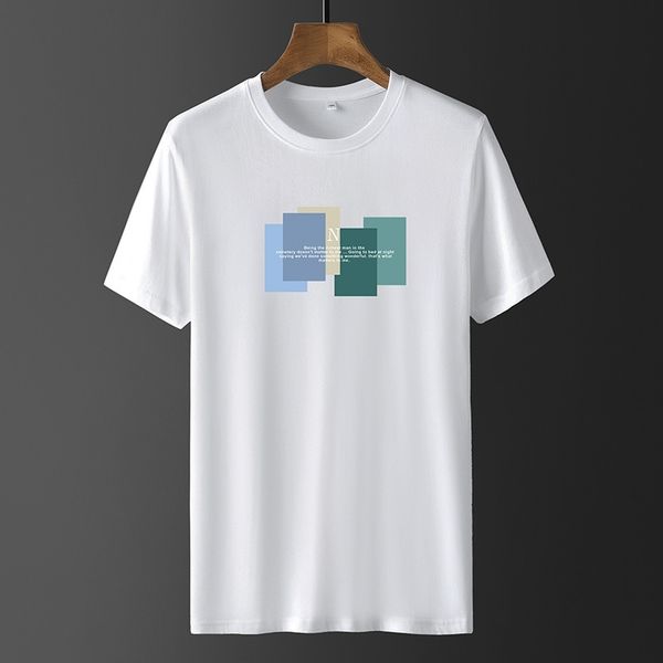 summer 2021 new thin multi color printing short sleeve casual cotton t-shirt men's fashion korean trend, White;black
summer 2021 new thin multi color printing short sleeve casual cotton t-shirt men's fashion korean trend, White;black